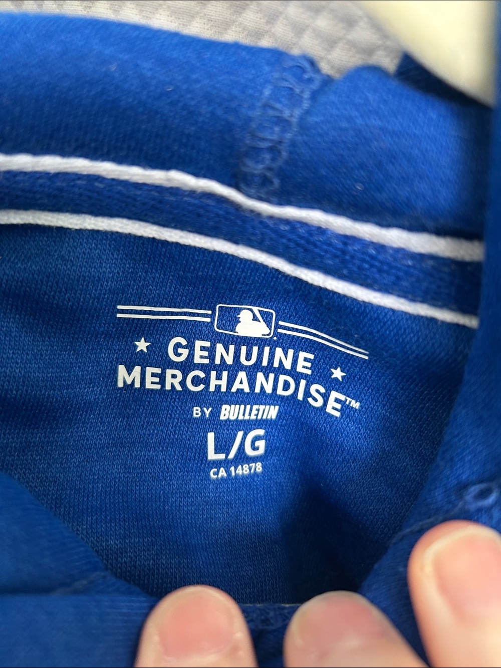 Authentic MLB Genuine Merchandise Hoodie with Embroidered Crest- Royal Blue - Picture 2 of 16